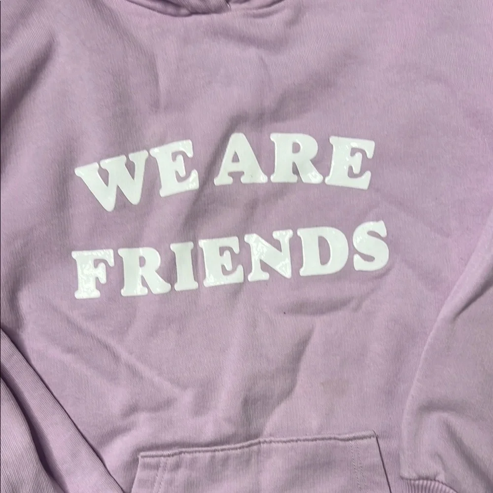 H&M Pink and White Sweatshirt Hoodie
